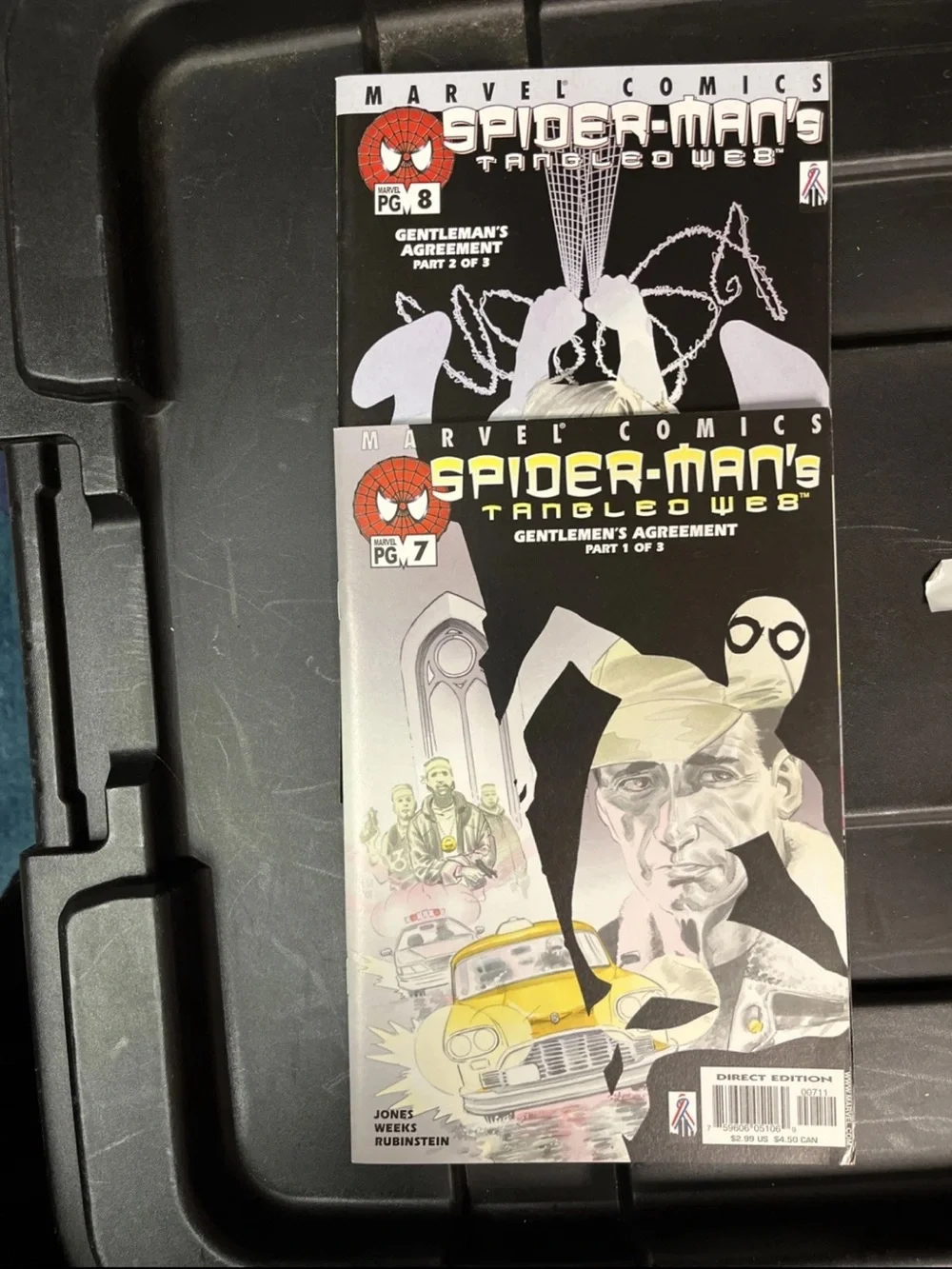 Marvel Spider-Man's Tangled Web #7-8 Black White Yellow Accents